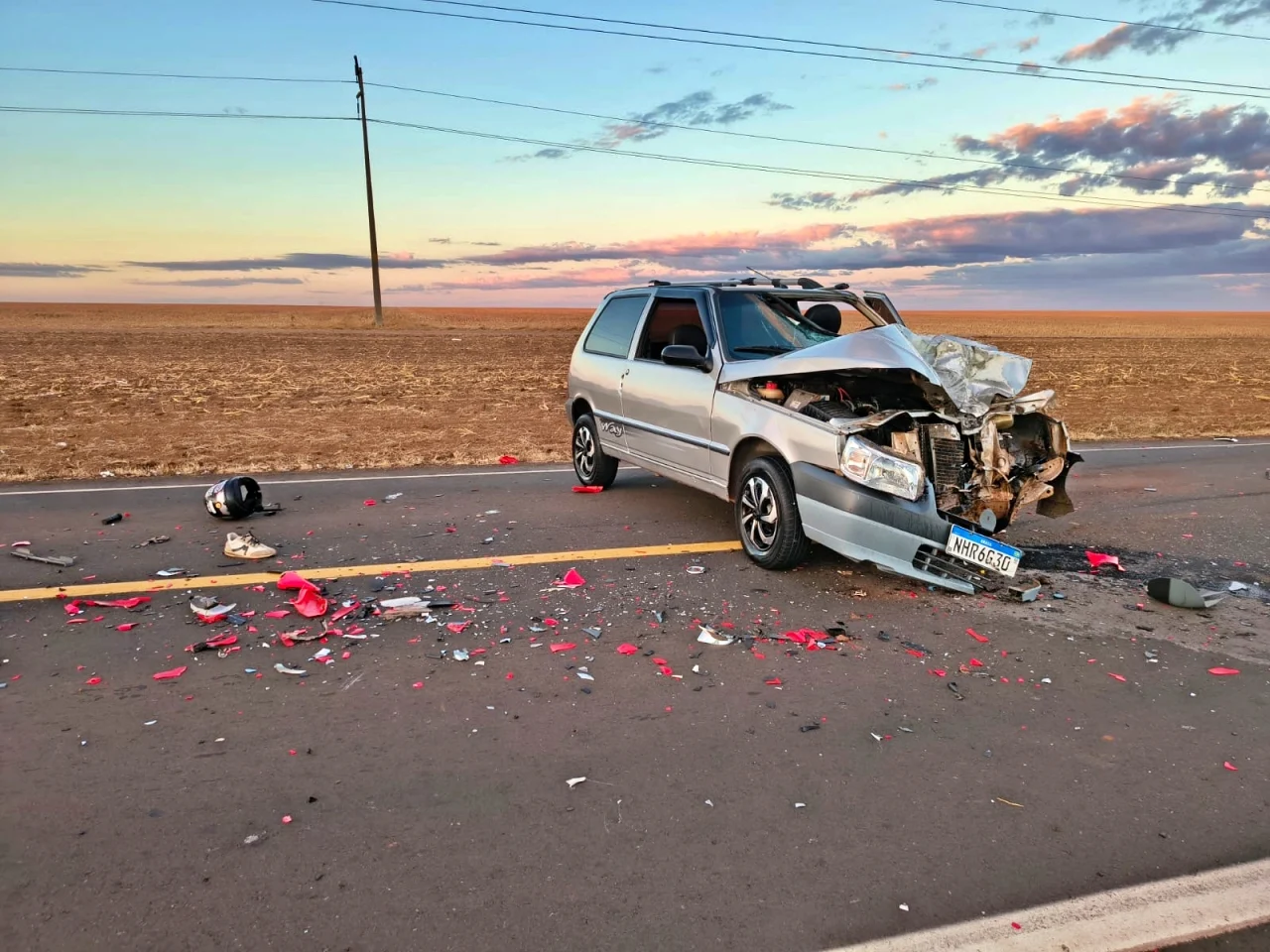 Acidente entre carro e moto deixa piloto em estado grave próximo à Fazenda Tunísia, em Uruçuí - Cidades na Net