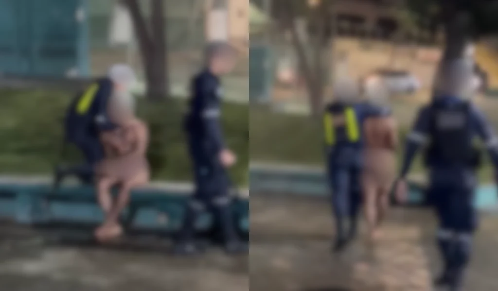 Homem de 25 anos é detido ao tomar banho de calcinha em praça pública no Agreste de Pernambuco