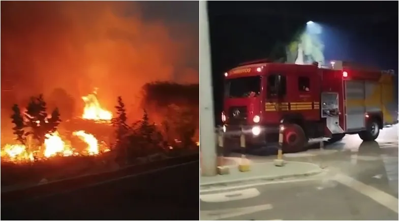 Incêndio se aproxima de Casa Paroquial e populares ajudam a conter chamas no Piauí